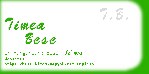 timea bese business card